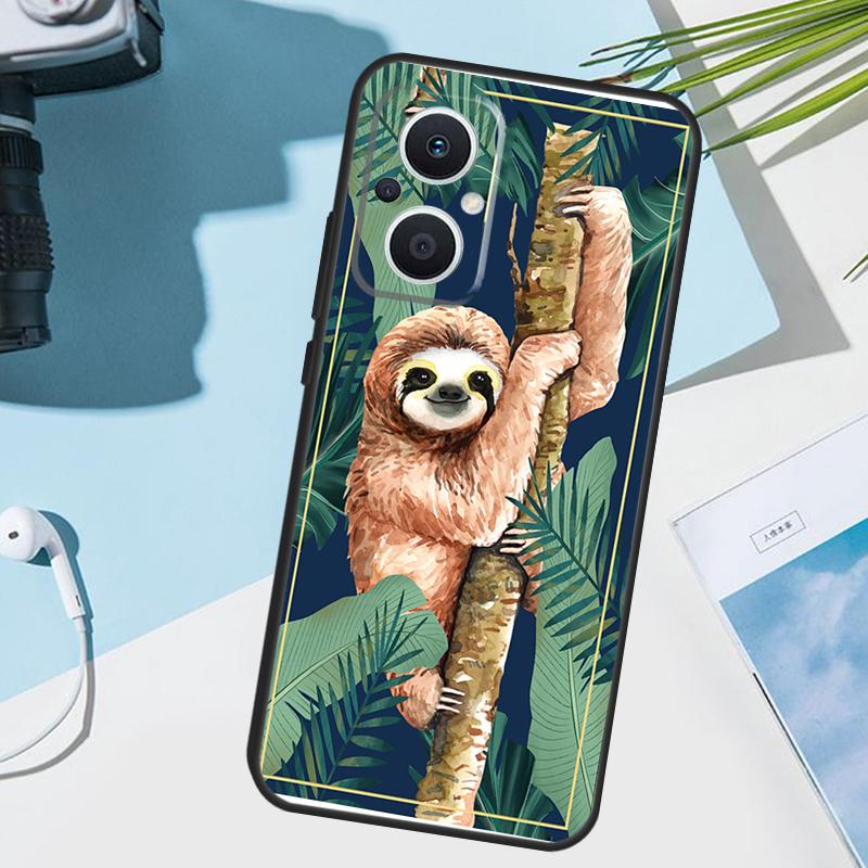 Sloth Case For OPPO Reno 13F 13 12 11 F 8T 7 8 10 Pro OPPO Find X8 X6 Pro X3 X5 Lite Phone Cover