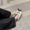 Block Bow Knot Mary Jane Flats Women's Comfortable Round Toe Casual Shoes