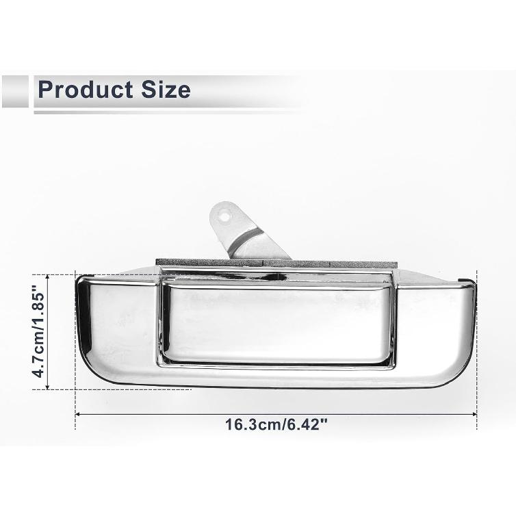Car Back Rear Exterior Door Tailgate Handles for Toyota Pickup 1989-1995 Durable Tailgate Replacement Handle No.6909089101 ABS Metal Silver Tone 1 Pc
