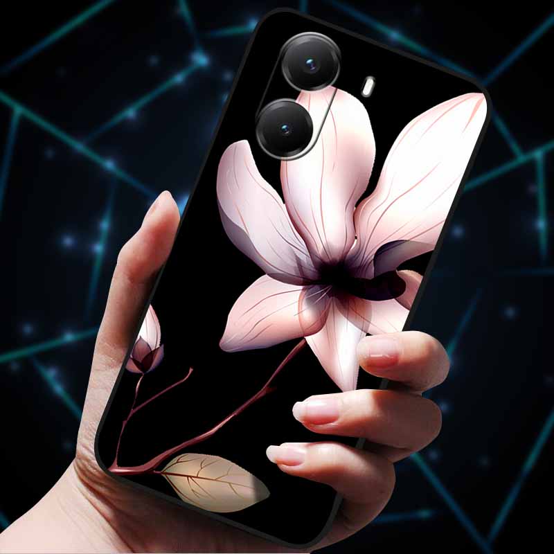 For Xiaomi Poco X7 Pro Case X7Pro 5G Soft Silicone Bumper 3D Flowers Emboss Phone Cases for Poco X 7 Pro 2025 Back Covers Shells