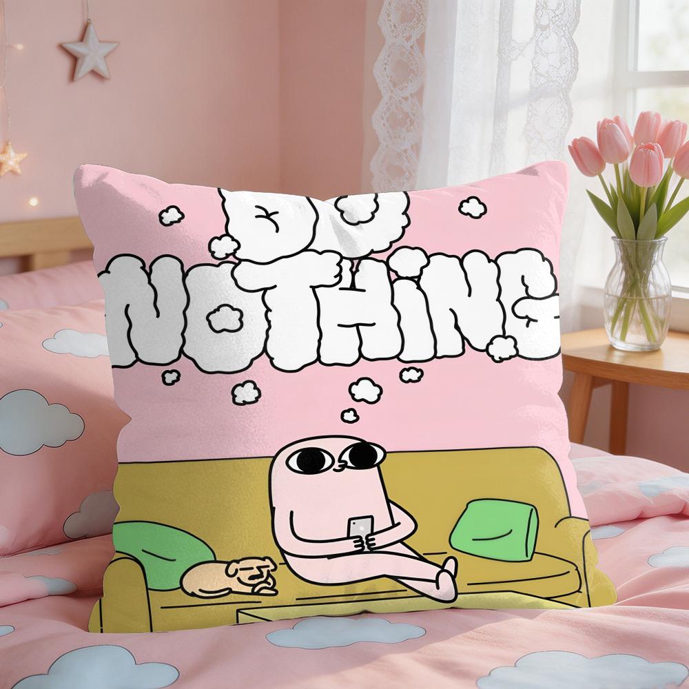 FUNNY Cartoon KKETNIPZ Cushion Cover Square Short Plush Pillow Case Living Room Sofa Home Decor Funda X