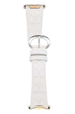 VV006 Replacement Watch Strap - Genuine Band Series, White Color, Gold-Tone Hardware