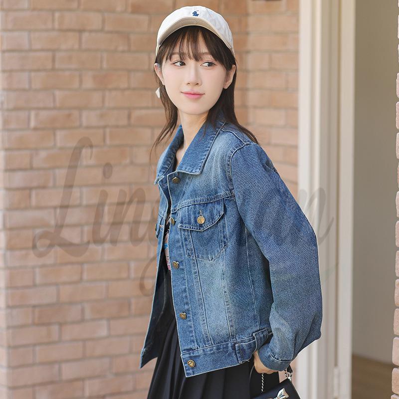 Gulnazar s Retro Petite Loose Denim Jacket - Spring 2026 Collection Medium синий