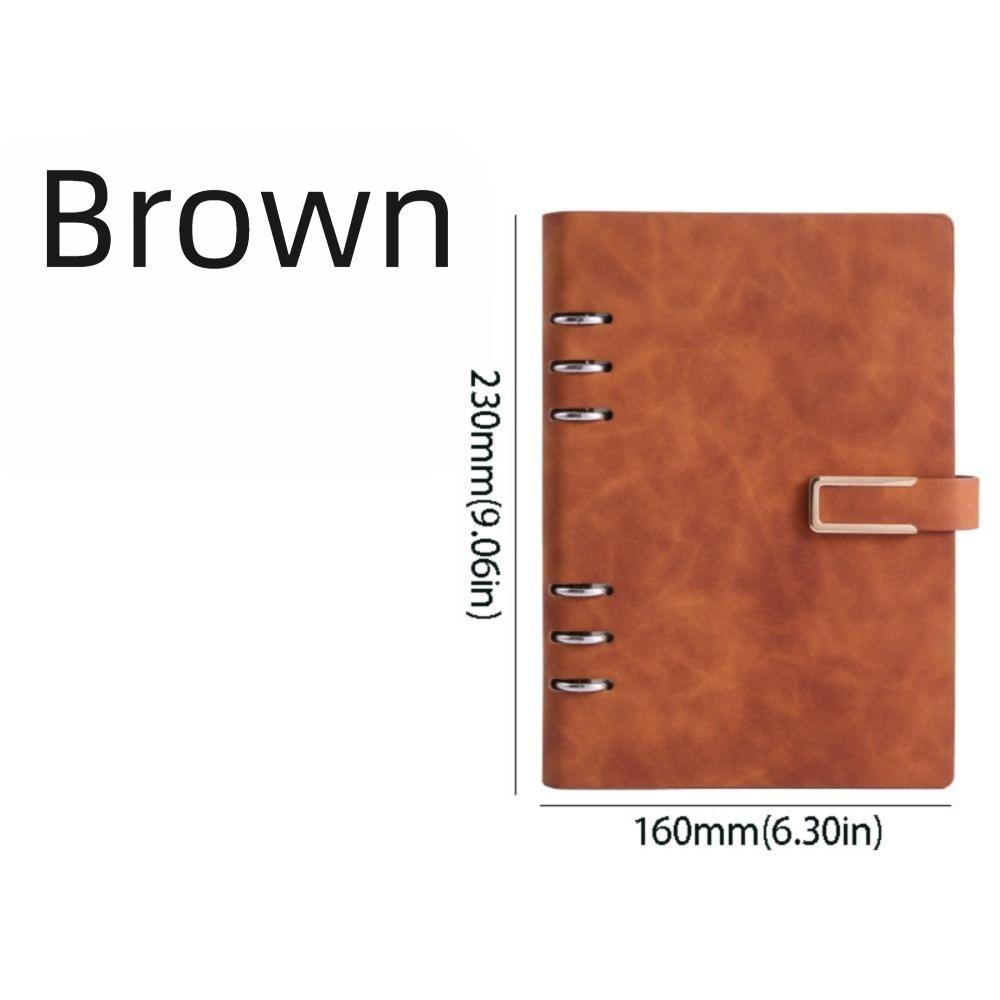 200 Pages Loose Leaf Notebook 100 Sheets Retro Notebook Journal PU Hardcover Notebook  Student