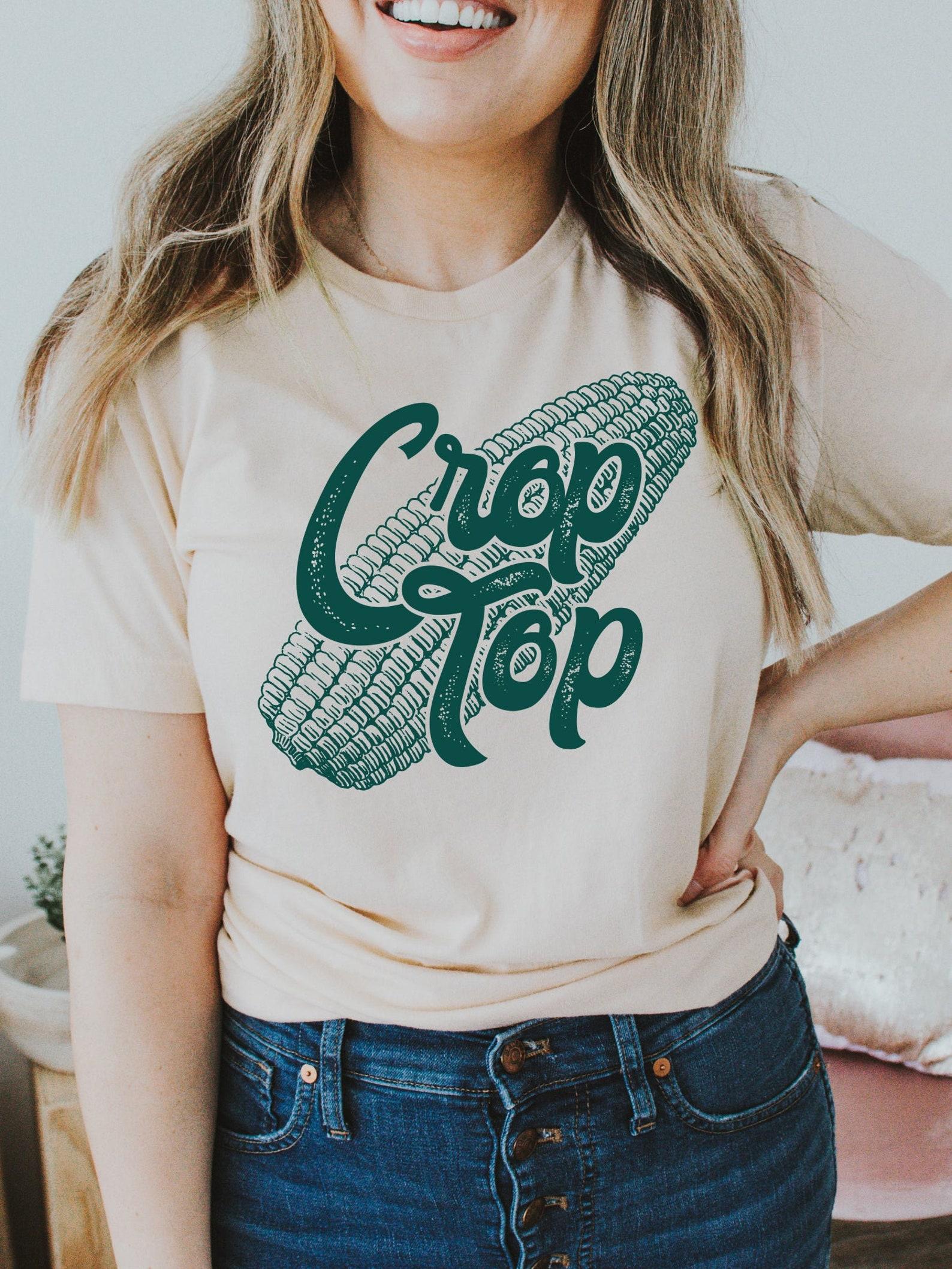Crop Top Corncob | Cream Classic Crew | T-Shirt M