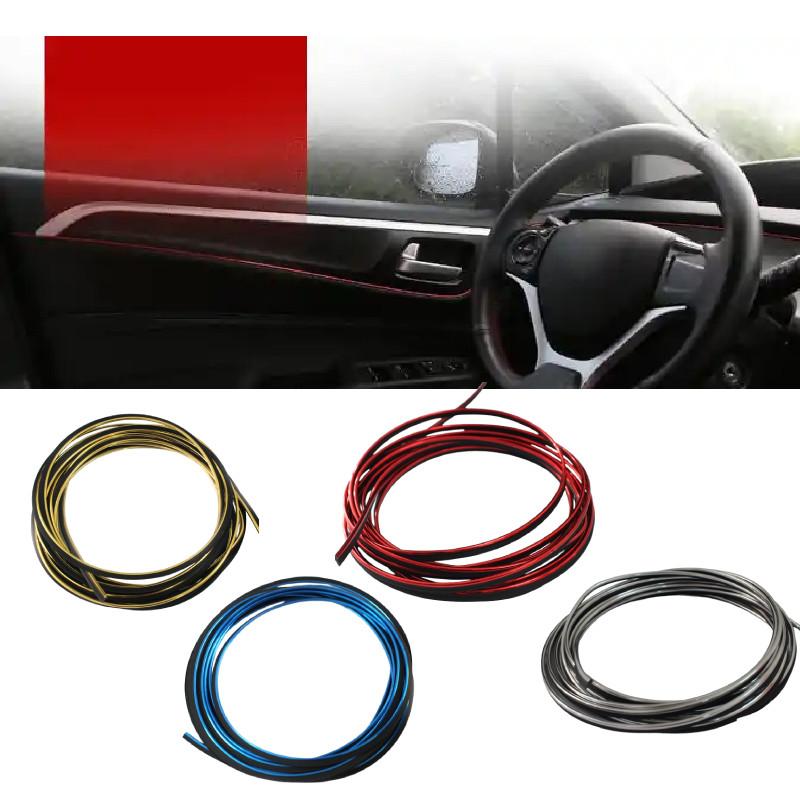 Styling Car Moulding Decorative Filler Strip Interior Exterior Set Red 5 Meters