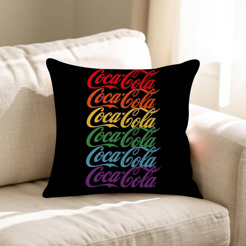 Soda Water CCocaCCola Personalized Pillow Cover Kids Bedroom Wild Party Decor Pillowcase Kid Birthday Shower Gift