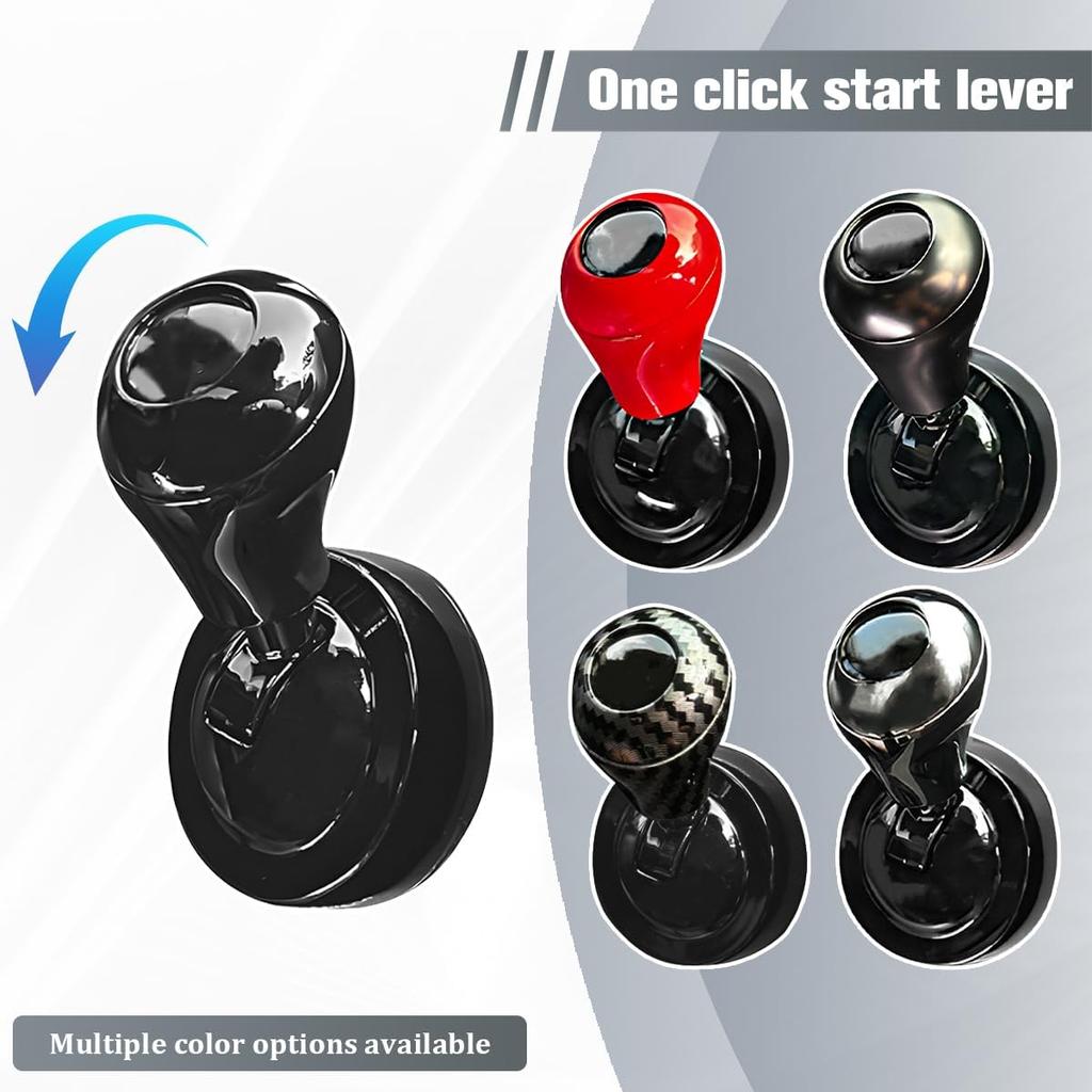 Car Push Start Button Joystick, Carbon Fiber Metal Vehicles Engine Ignition Button Cover Joystick, Automotive Interior Starter Stop Protector Rocker
