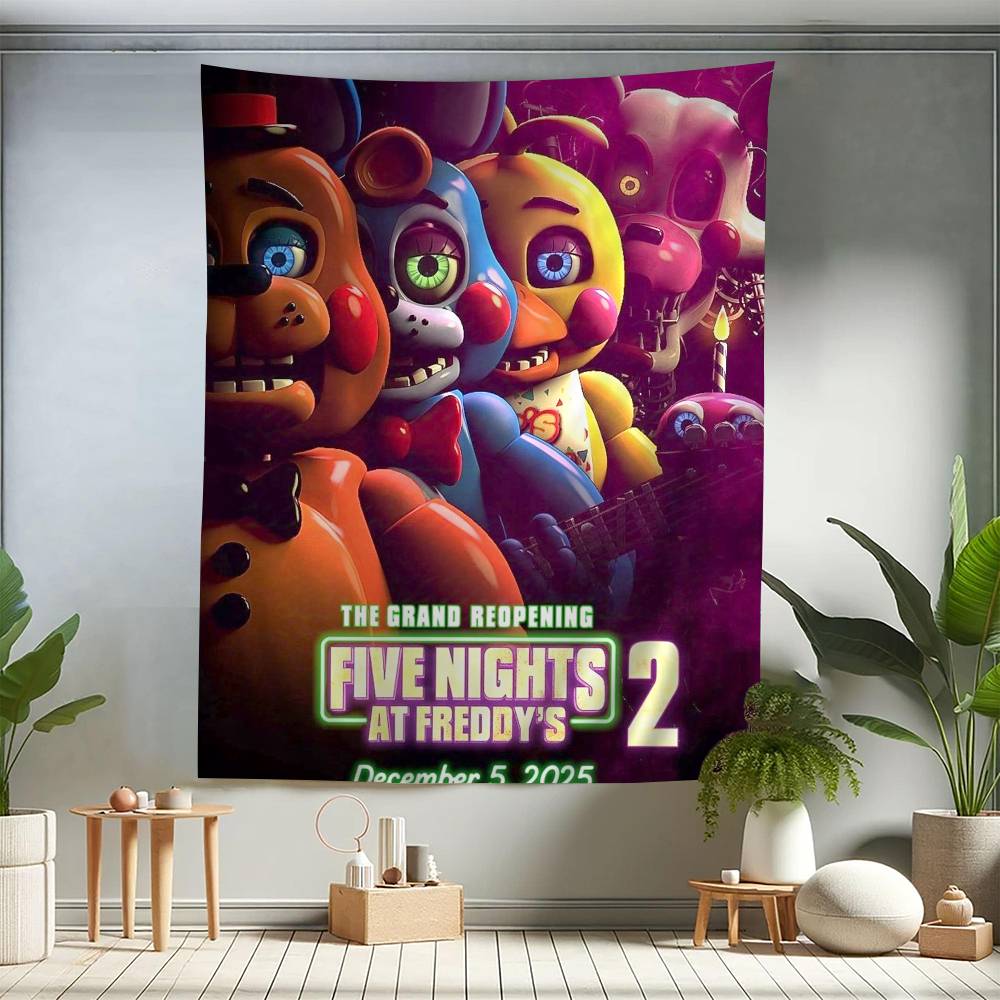 Fnaf FivenightsAtFreddys Wandteppich Hängend Tarot Hippie Wandteppiche Schlafsaal Wandbehang Laken