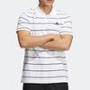 Adidas Striped Logo Sports Casual Short Sleeve Polo Shirt Men Tops White HE7435