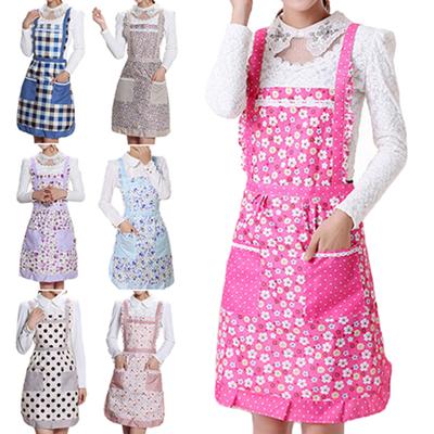 Braces Apron Unfading Skin-friendly Kitchen Flower Kitchen Apron for Kitchen