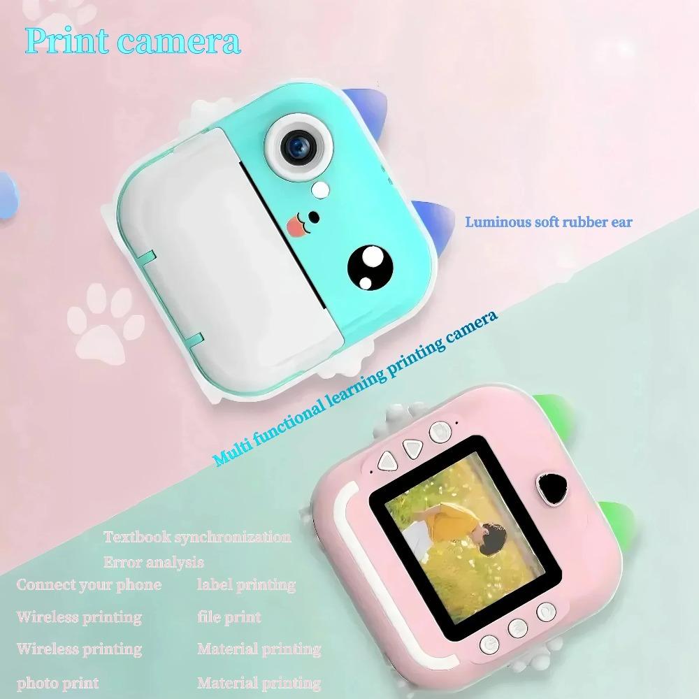 Children Camera Instant Print Mini Digital Video Camera for Kids HD Screen APP Connect Children's Digital Camera Toys As Gifts