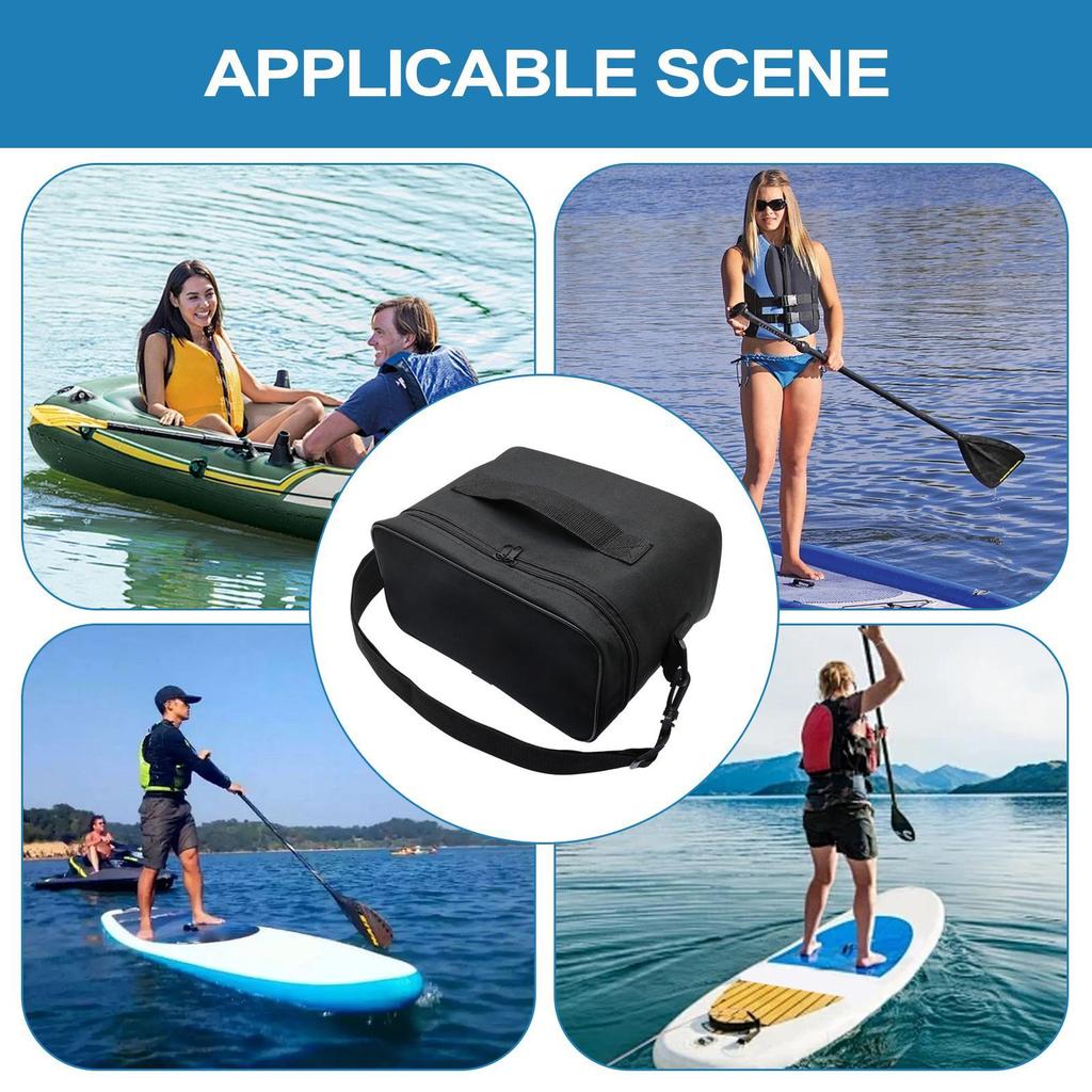 Paddle Board Pump Case Electric Air Pump Carrying Bag Large Capacity Storage Organizer Portable Storage Pocket Adjustable