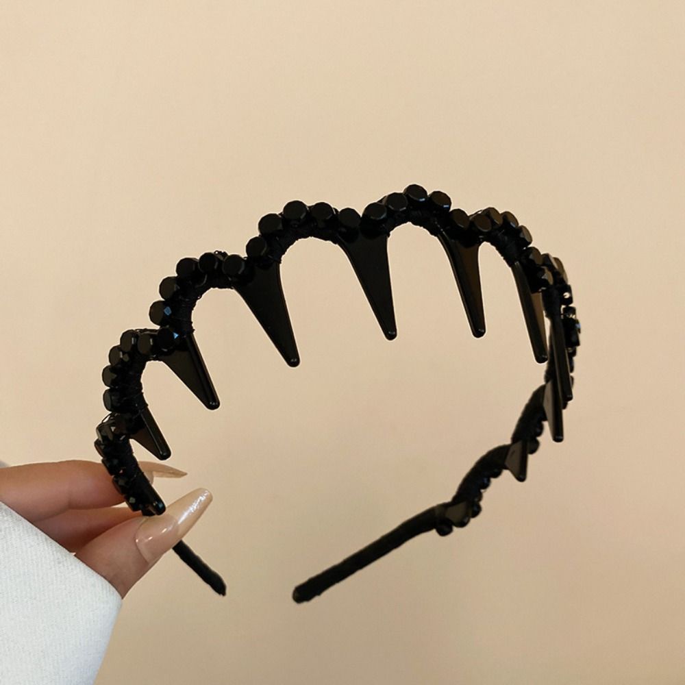 U-shaped Rhinestone Hair Band Non-Slip Face Wash Hairband Sweet Pearl Headband  Makeup