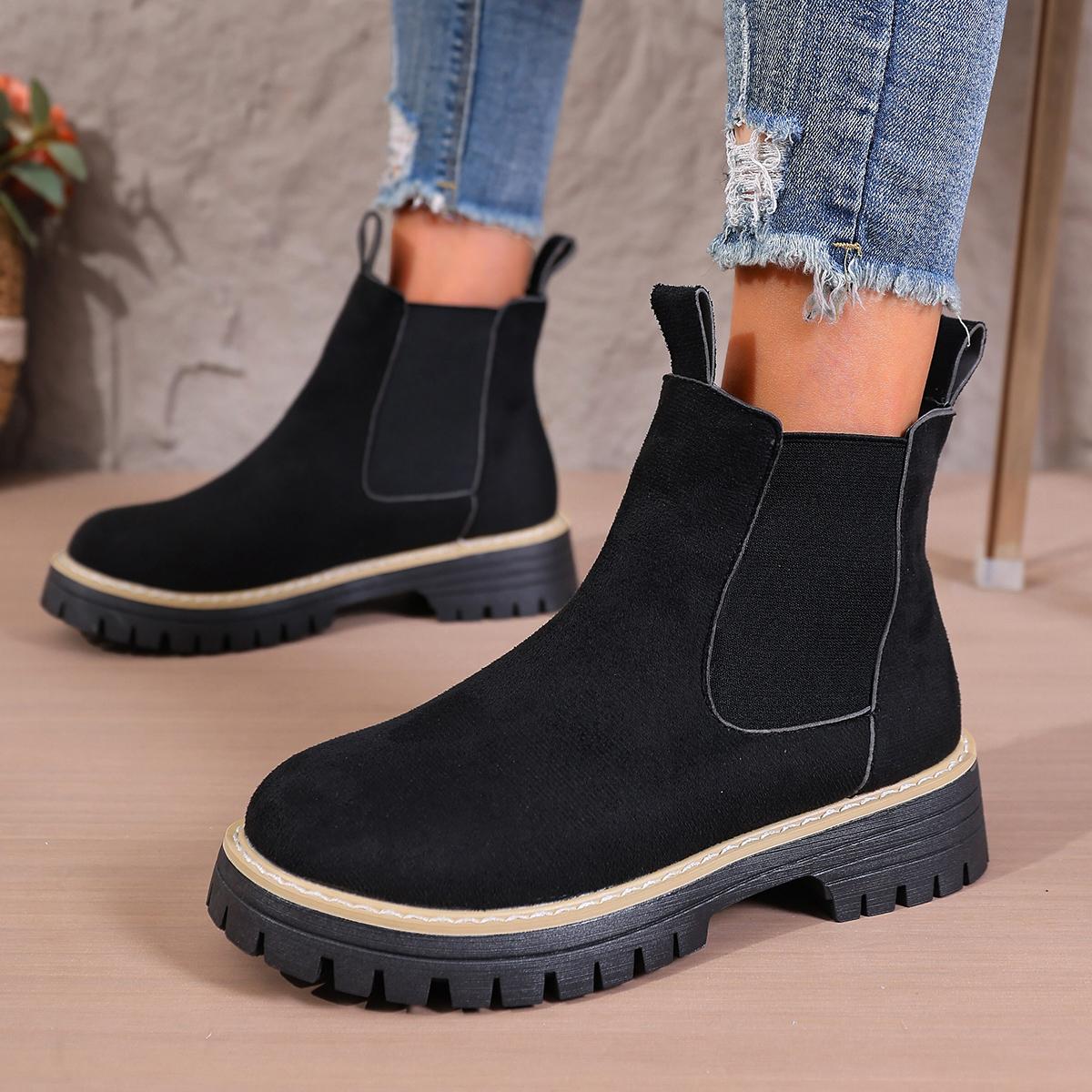 Women Boots Comfortable Casual Short Boots Women Non Slip Fashion Thick Soled Ankle Boots Autumn Retro Designer Shoes Women 36 2865₽
