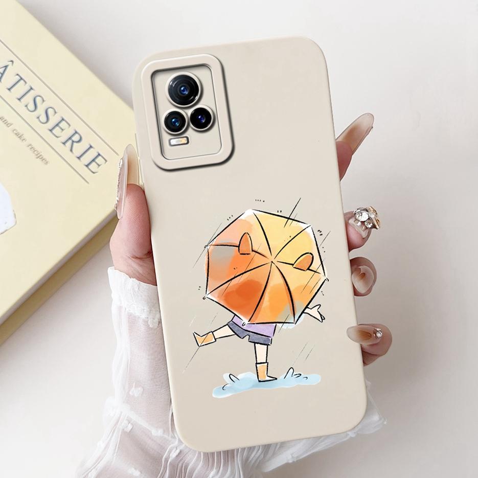 For Vivo V21e 4G Case V2061 New Fashion Candy Painted Cover Shockproof Phone Case For Vivo V21 V 21 E VivoV21e Soft Fundas Coque