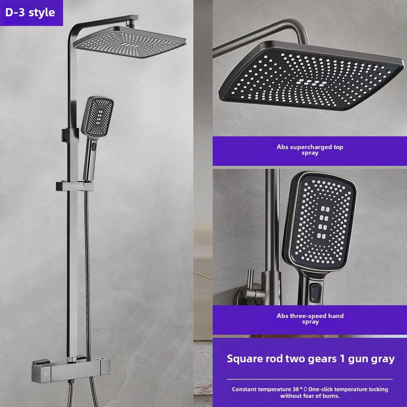Thermostatic Shower Set with One-Touch Temp Lock & Boost Shower Head