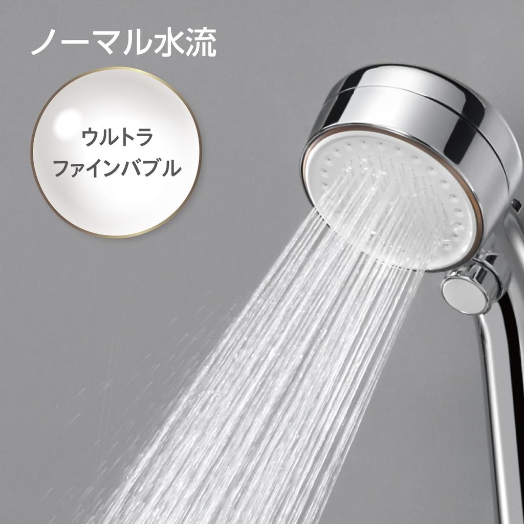 SANEI Shower Ultra Fine Made in Water Stop Water Mythos Stop Head, Bubble, Japan, Mist, Function, Approx. 45% Saving, PS3064-81XA-CMBP-EC