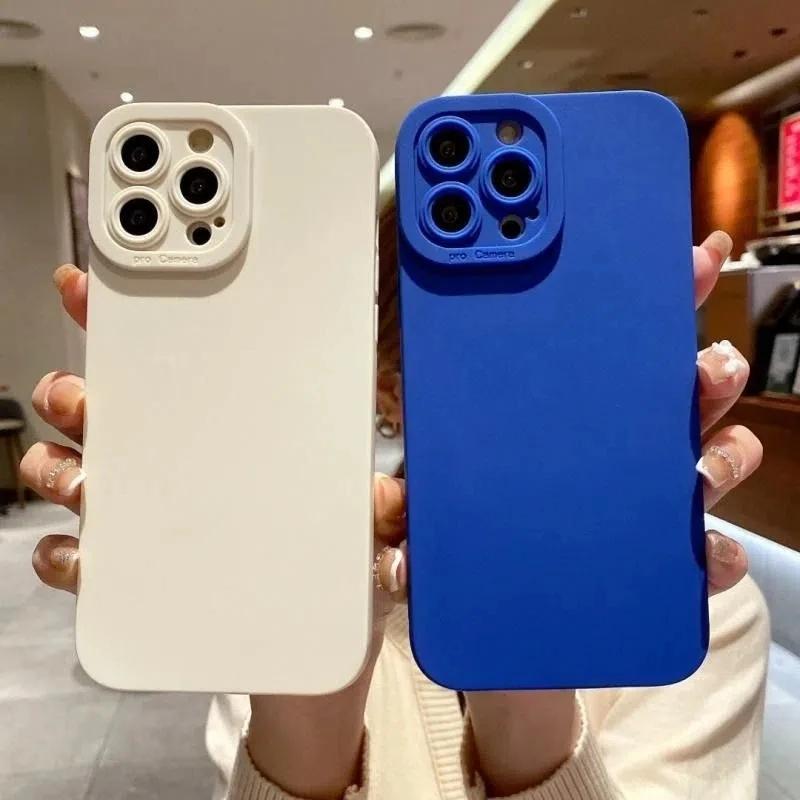Candy Silicone Case On For  Redmi Note 13 12 11 Pro Plus 12S 11S 11 10S 10 9S Redmi 13C 12C 10C Camera Lens Protect Cover