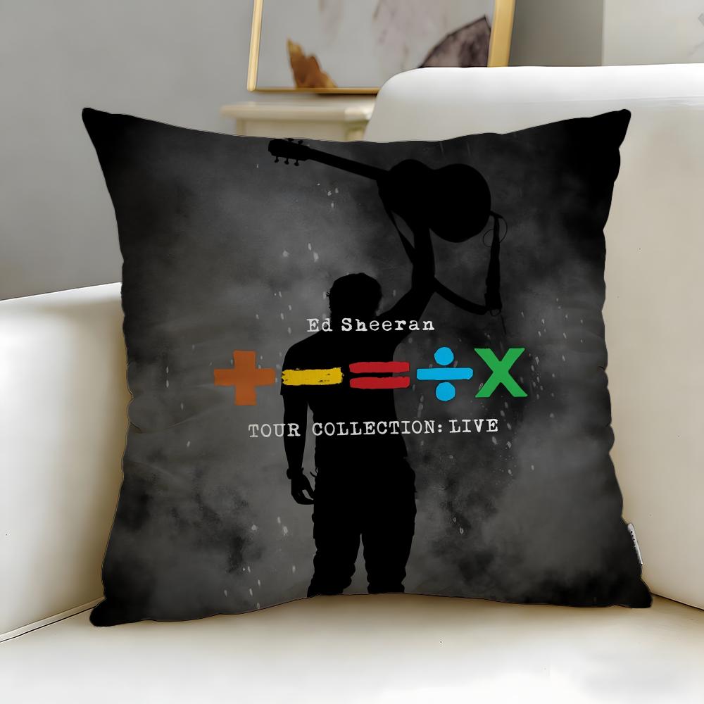 popular singer Ed Sheeran Cushion Cover Soft EasyWash Pillow Case Versatile for Couch Bed Travel and Office
