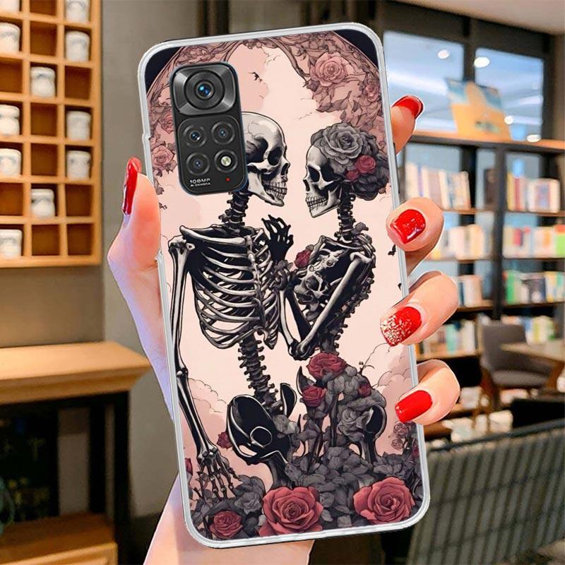 Anatomy Skeleton Heart Lovey Kiss Cover Phone Case For Xiaomi Redmi Note 15 14 13 12 11 10 Pro Plus 14S 12S 11S 11T 11E 10S Soft