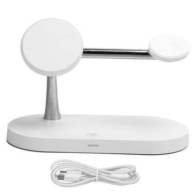 Wireless Charging Station Magnetic Charger Stand for iPhone 12IOS EarbudsWatchWhite