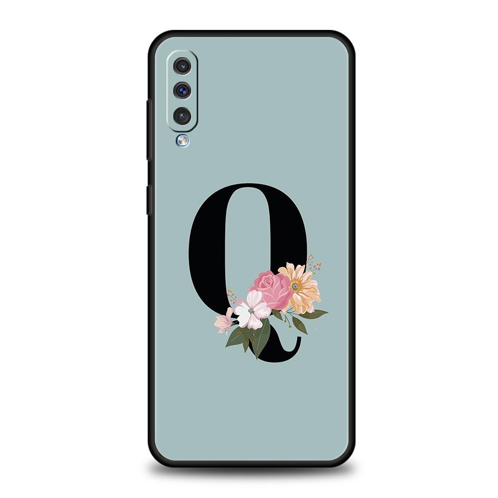Flower Letters S Phone Case For Samsung A24 A12 A14 A32 A50 A70 A20E A20S A10S A22 A30 A40 A34 A54 A42 A52 5G A02S A04s Cover