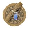 Boho Round Placemats Set of 4 Dining Brown Modern Dinner Braided Beige Table and Fall Circle Runner Kitchen Plate Mats for Home