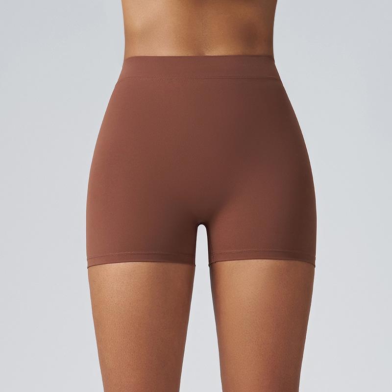 Wharton Women's Quick-Dry Sports Running Shorts - Breathable, V-Waist, Peach Hip Design