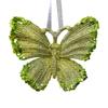 Sparkling Green Snowflake Christmas Tree Decoration Shatterproof Acrylic Ornament Easy to Hanging for Winter Party