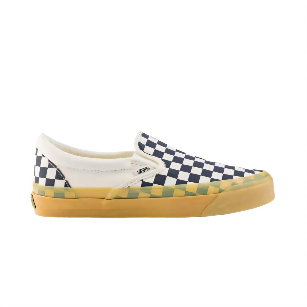 Vans LX Classic Slip On 98 Minimalist Fashion Versatile Trendy Durable Low Top Canvas Shoes Unisex Sneakers Blue White VN000E96GR1