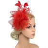 Elegant Tea Party Mesh Hair Band Exquisite Bride Headdress Feathers Fascinator Hat  Wedding