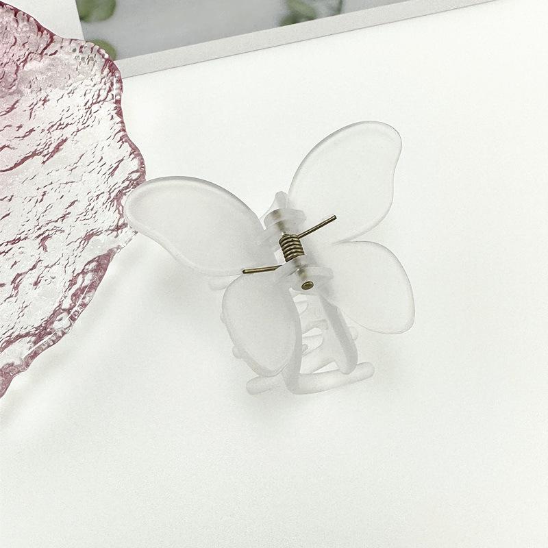 

Заколка-краб для волос «Бабочка», полусобранная прическа, матовый, женский сказочный головной убор белый