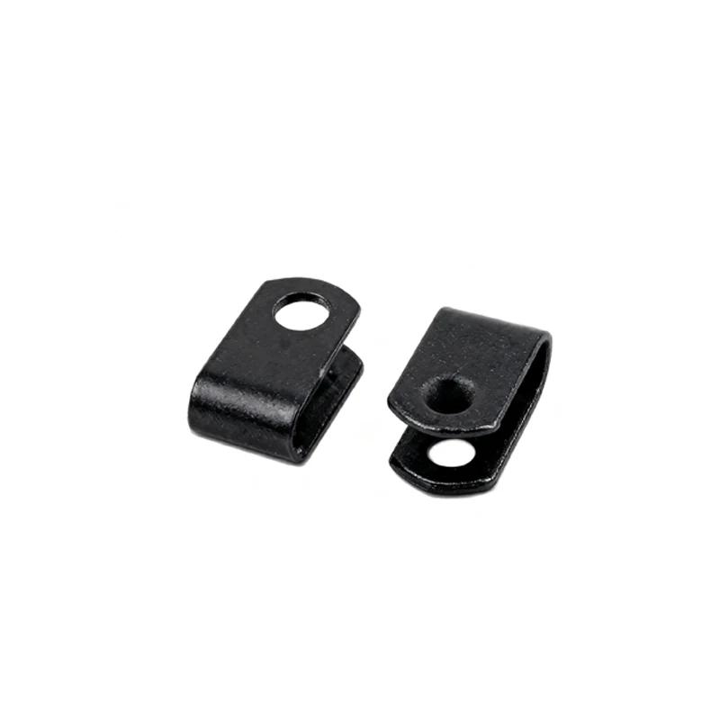 25/50pcs Plastic Cable Clips R-Type Black Hose Fasteners Durables Nylon Clamp Mount Fix Hardware Fitting Wire Management