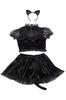 Clearstone GLOWHOLIC Halloween Cosplay Costume Girly Cat for Women, Black