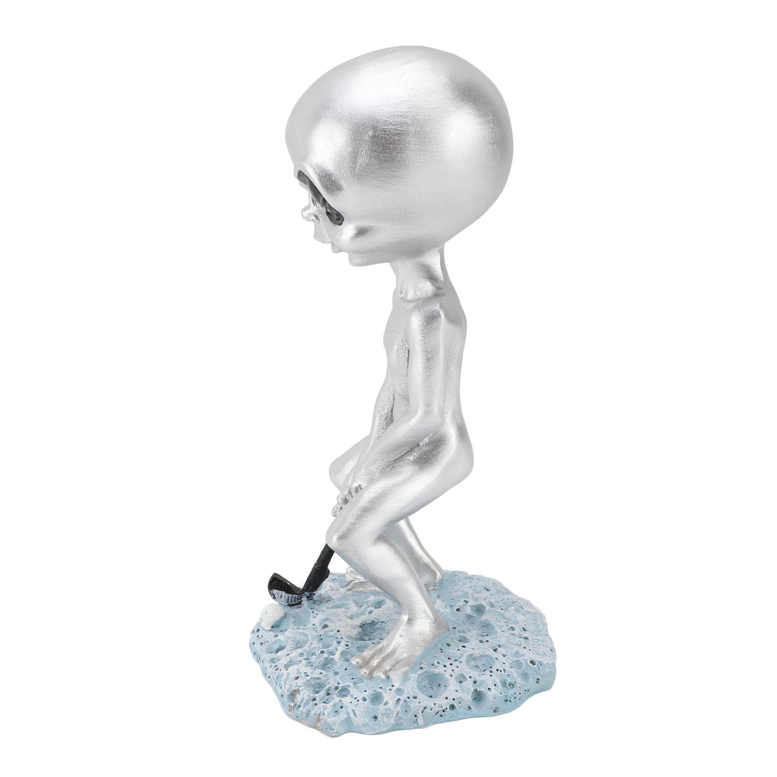 

Забавная статуя инопланетянина, садовое украшение из смолы, фигурка инопланетянина с устойчивым плоским основанием для уличного газона