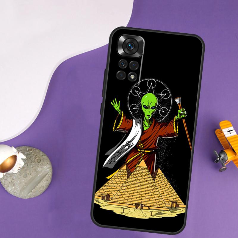 Space Alien Magic Case For Xiaomi Redmi Note 13 Pro 14 12 9 10 11 Pro 10S 11S 12S Redmi 13C 14C 10C 12C Cover