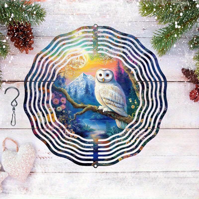 10 Zoll Hängender Windspinner mit 360-Grad-Haken für Balkon-Gartendekor Frühling Sommer Außendekoration