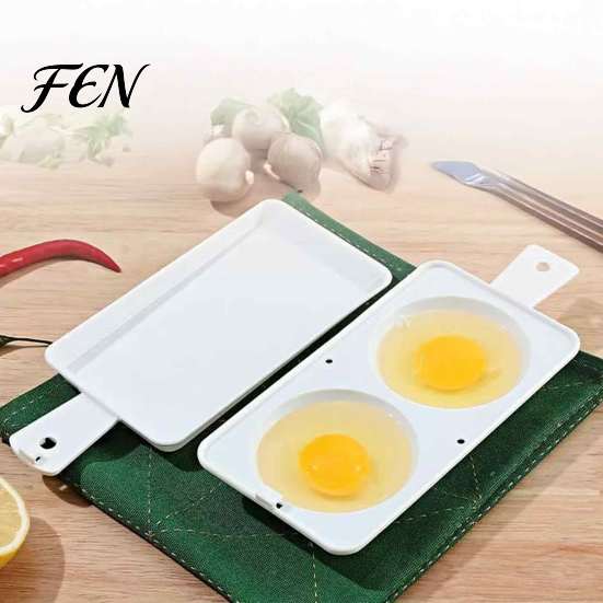 Fast Breakfast Appliance Microwave Egg Poacher, 2?Cavity Steamer Cooker with Lid & Handle, Easy Boiler Mold, Quick Kitchen Gadget for Home