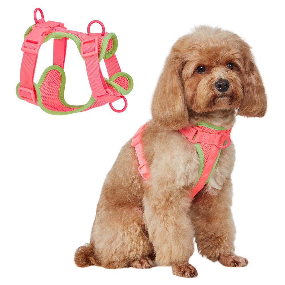 Size L Summer Breathable Mesh Dog Cat Harness Adjustable Pet Harness