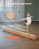 8 Fuß Balancebalken für Kinder, 158,7 kg stabiler Halt, Gymnastikbodenbalken mit rutschfesten Holzmatten, Holzkerngymnastik-Trainingsgerät mit