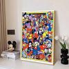 Disney Diamond Painting Retro Group Portrait Illustration of Classic Disney Characters 5D Diamond Painting Art Embroidery Cross Stitch Room Decoration