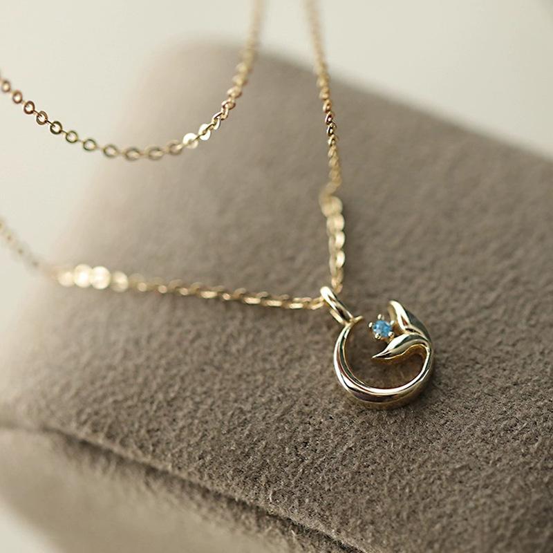 

Золотая подвеска в виде хвоста русалки, мини-подвеска на ключицу, шею, подвеска для лучшей подруги