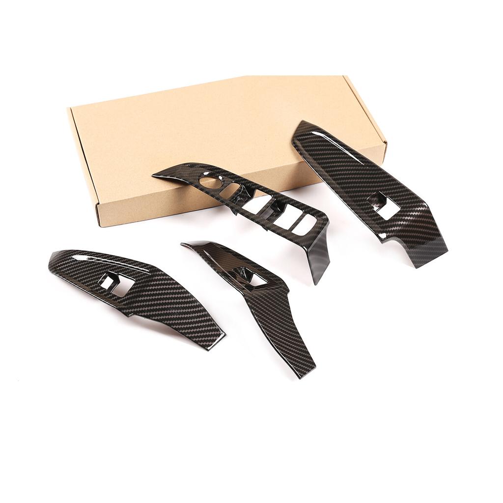 Carbon Fiber Window Lift Panel Switch Cover Trim For BMW 3 Series G20 -