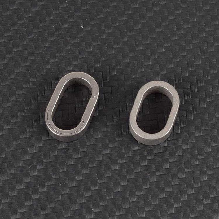 Titanium-alloy Key Rings One-piece Side Pushing Key Rings Closed Key Rings