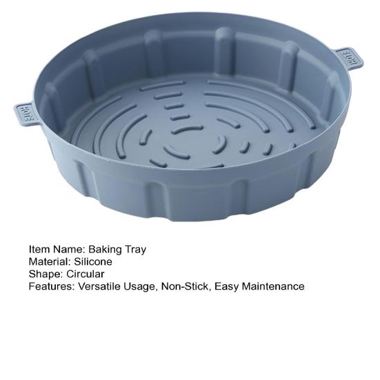 Silicone Air Fryer Liner Reusable Square Air Fryer Liners Pot Oven Baking Tray Non-Stick Silicone Basket Mat Bowl Accessories