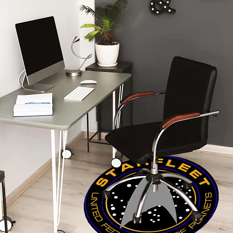 

1pc Starfleet Emblem Round carpet, Made of Polyester,Perfect for Decorating Office Chairs, Living Rooms,fplt234 80cm by 80cm