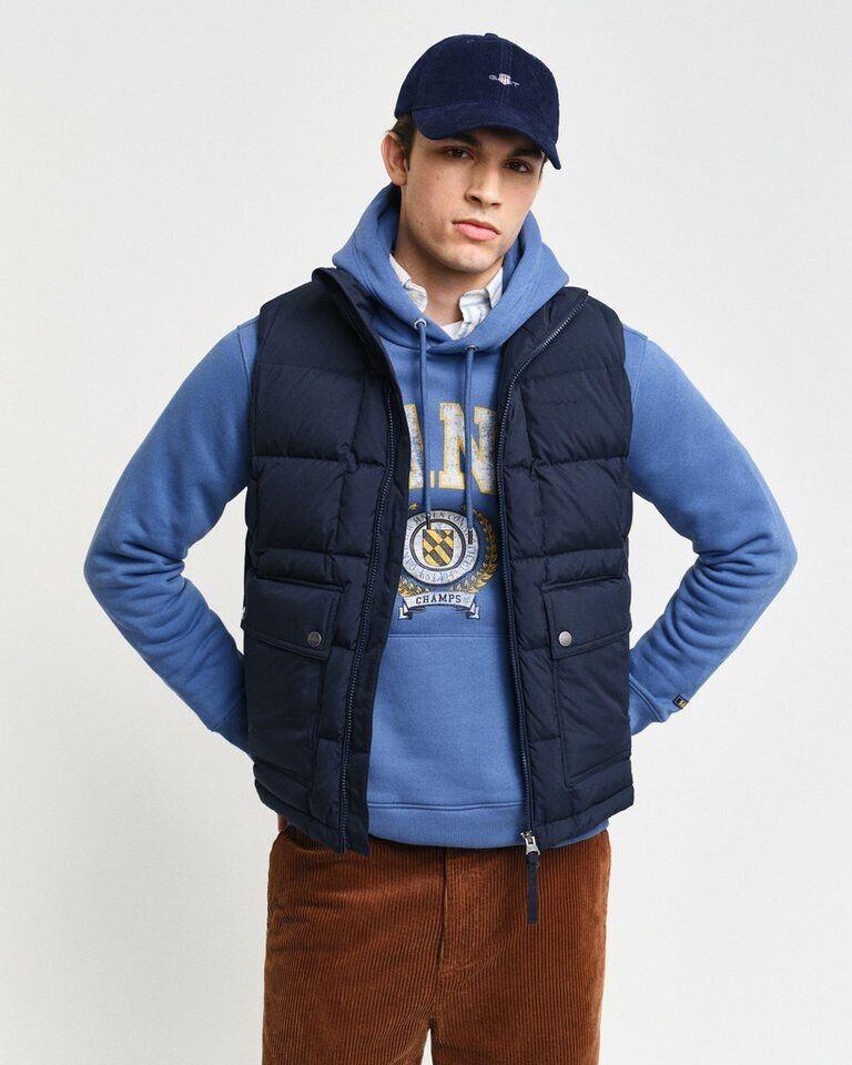 Зимняя куртка GANT MID DOWN VEST modischer Steppung marine