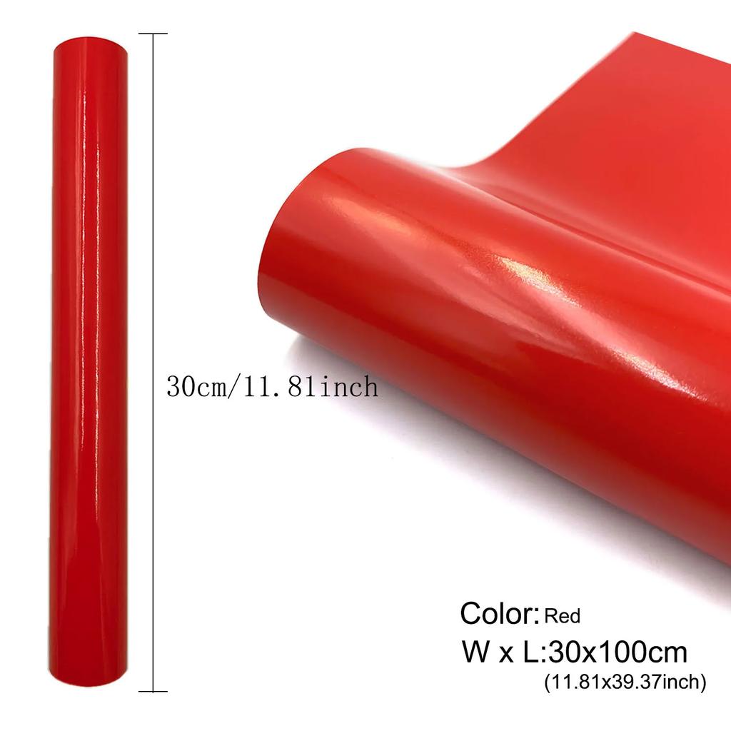 1-5roll Glossy Adhesive Vinyl Craft Cut Film for Outdoor Decor Sticker Cutter Car Wall Lettering Film DIY 30cm X 100cm