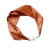 > New Magnetic Pearl Silk Scarf Necklace: Versatile High-End Neckerchief & Wrist Scarf